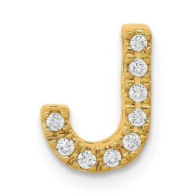 Diamond Letter J Initial Charm 10k Gold PM5221J-010-1YA, MPN: PM5221J-010-1YA,