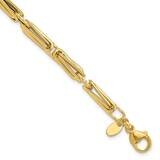 Textured Fancy Link Bracelet 7.75 Inch 14k Polished Gold FB2035-7.75, MPN: FB2035-7.75,