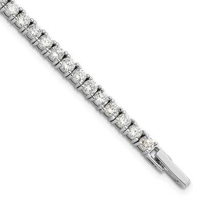 Kelly Waters Rhodium-Plated Prong Set CZ 7.25 Inch Tennis Bracelet KW693-7.25, MPN: KW693-7.25, 191…