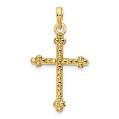 Beaded Cross Pendant 14k Polished Gold K9849, MPN: K9849,