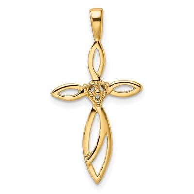 Cross Pendant Mounting 14k Gold PM5014-005-Y, MPN: PM5014-005-Y,