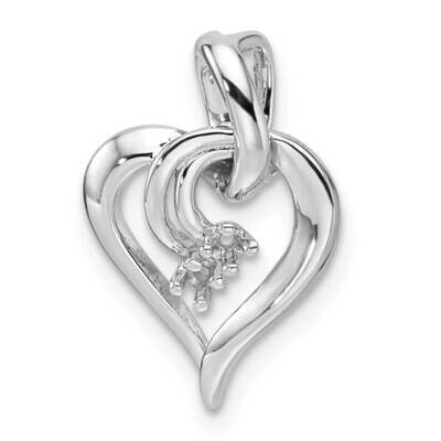 Diamond Fancy Heart Mounting 14k White Gold PM4827-004-W, MPN: PM4827-004-W, 191101537370
