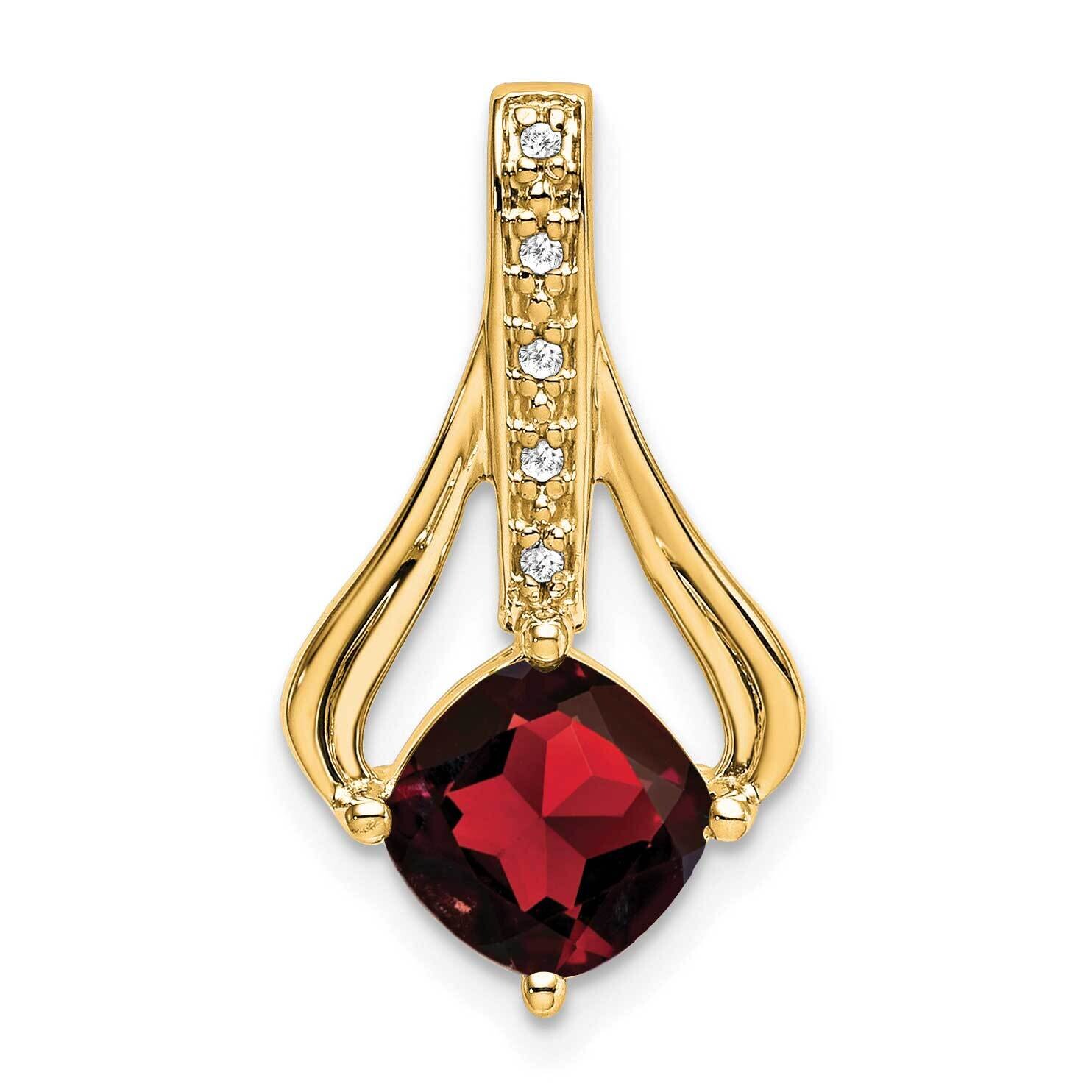 Garnet Diamond Pendant 14k Gold PM7032-GA-002-YA, MPN: PM7032-GA-002-YA,