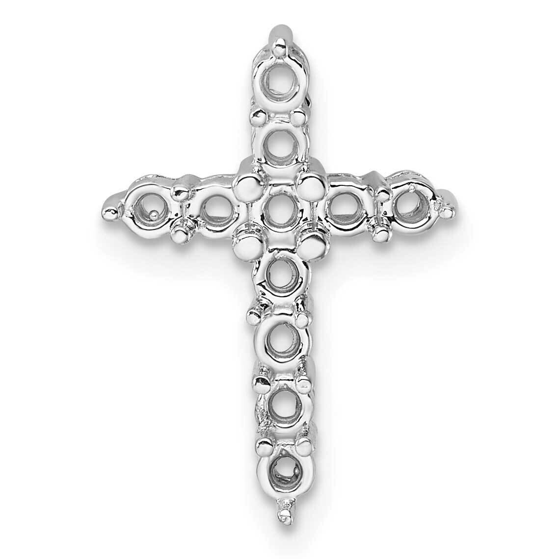 Diamond Cross Chain Slide Mounting 14k White Gold PM4951-075-W, MPN: PM4951-075-W,