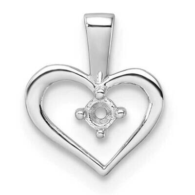 Heart Pendant Mounting 14k White Gold PM4817-002-W, MPN: PM4817-002-W,