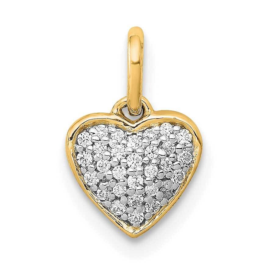 1/10Ct. Diamond Heart Pendant 14k Gold PM4872-010-YA, MPN: PM4872-010-YA,