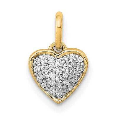 1/10Ct. Diamond Heart Pendant 14k Gold PM4872-010-YA, MPN: PM4872-010-YA,