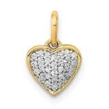 1/10Ct. Diamond Heart Pendant 14k Gold PM4872-010-YA, MPN: PM4872-010-YA,