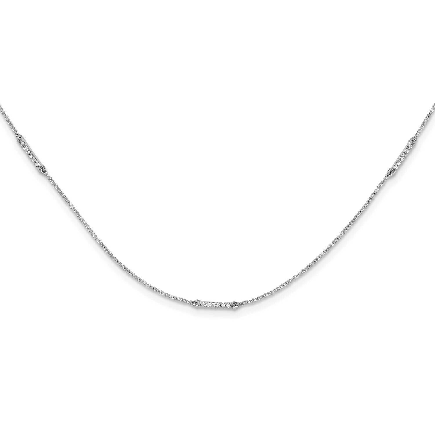 Diamond Multi Station Necklace 14k White Gold PM3752-025-WA-24, MPN: PM3752-025-WA-24, 883957275185