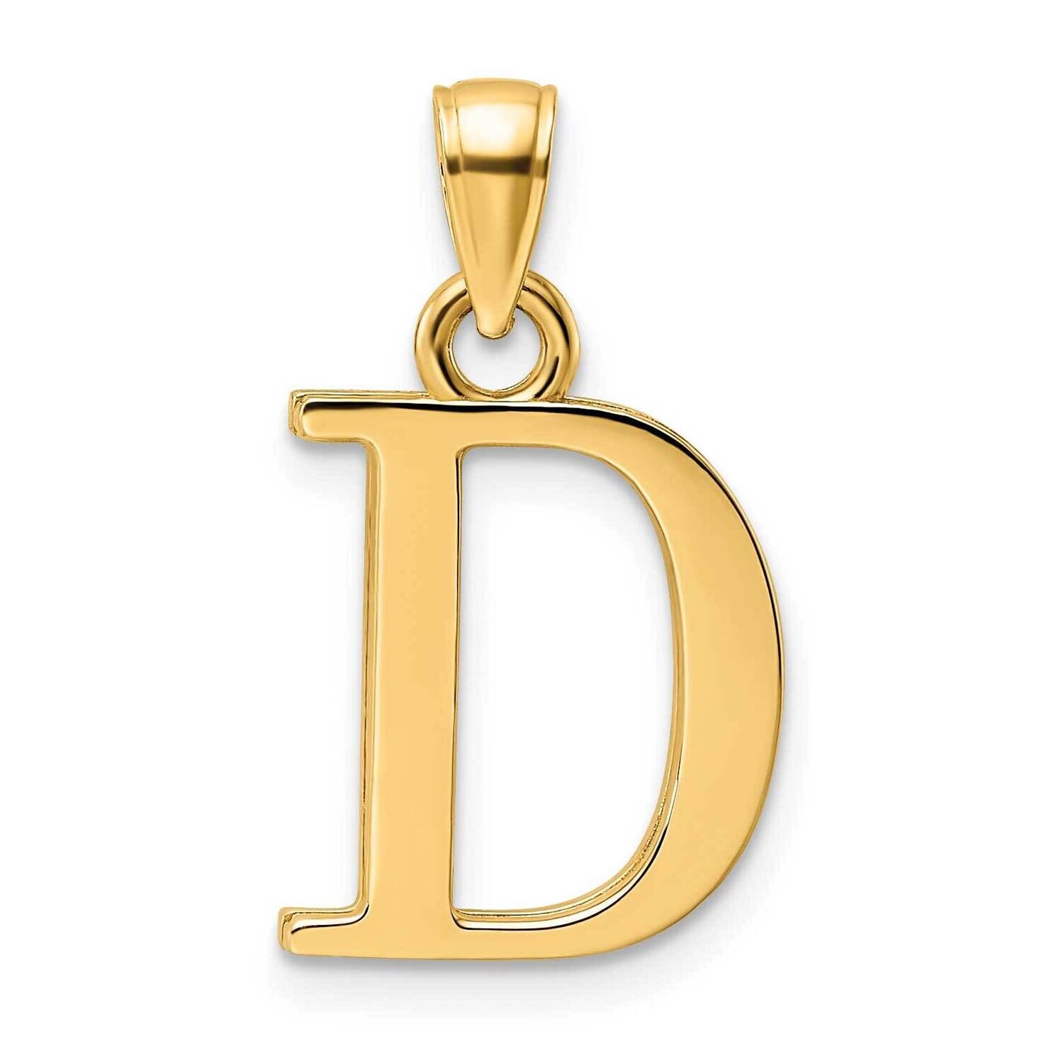 Letter D Initial Pendant 14k Gold K9810D, MPN: K9810D, 196904089026