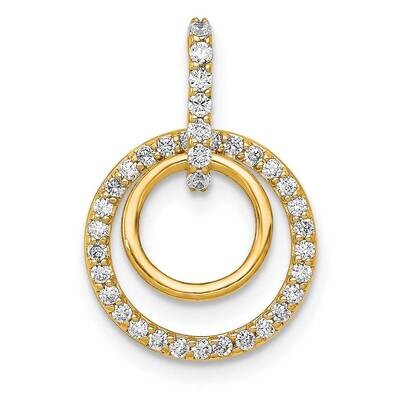 1/4Ct. Diamond Double Circle Dangle Pendant 14k Gold PM4727-025-YA, MPN: PM4727-025-YA,