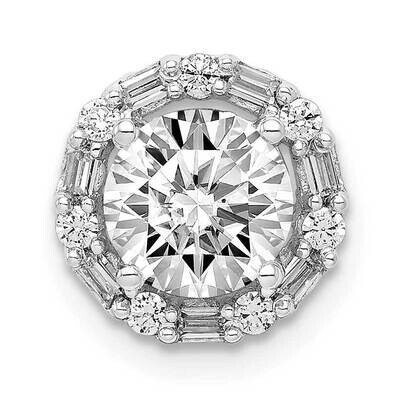 6.5mm Center 1/5Ct. Diamond Semi-Mount Chain Slide 14k White Gold PM4024-018-WA, MPN: PM4024-018-WA,