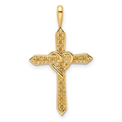 Heart Cross Pendant Mounting 14k Gold PM4987-010-Y, MPN: PM4987-010-Y,