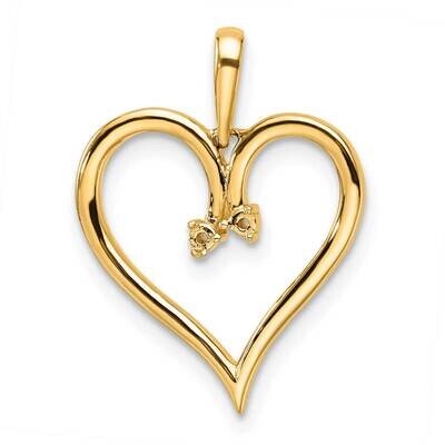 Heart Pendant Mounting 14k Gold PM4821-002-Y, MPN: PM4821-002-Y,