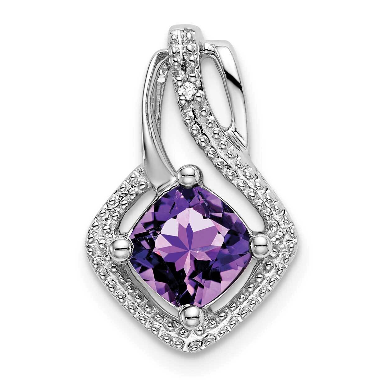 Amethyst Diamond Pendant 14k White Gold PM7034-AM-001-WA, MPN: PM7034-AM-001-WA,