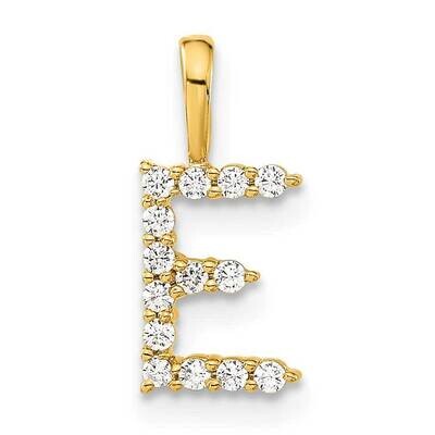 Diamond Letter E Initial Pendant 14k Gold PM6988E-014-YLG, MPN: PM6988E-014-YLG, 883957886299