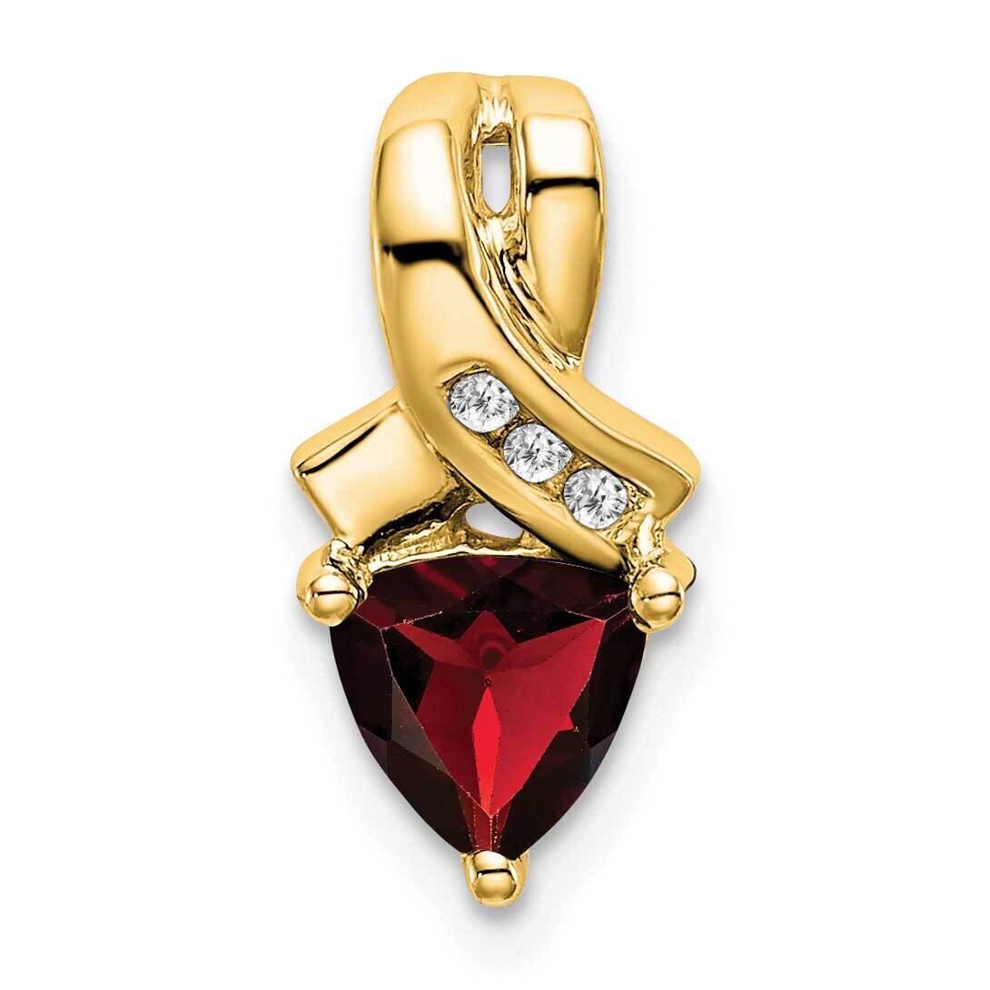 Trillion Garnet Diamond Pendant 14k Gold PM7053-GA-003-YA, MPN: PM7053-GA-003-YA,