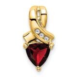 Trillion Garnet Diamond Pendant 14k Gold PM7053-GA-003-YA, MPN: PM7053-GA-003-YA,