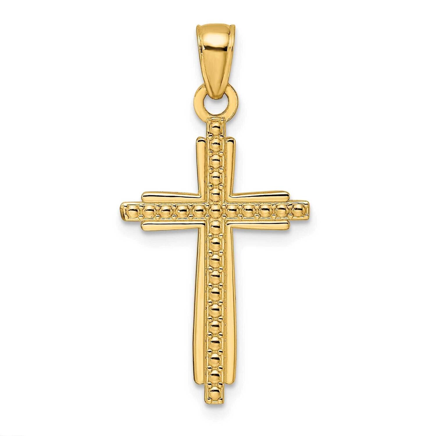&amp; Textured Fancy Cross Pendant 14k Polished Gold K9926, MPN: K9926,