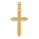 &amp; Textured Fancy Cross Pendant 14k Polished Gold K9926, MPN: K9926,