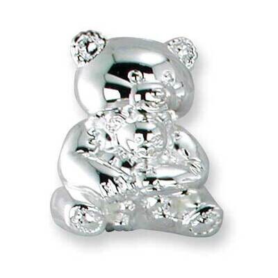 Teddy Bear Silver-Plated Polished Metal Bank GP3555, MPN: GP3555,
