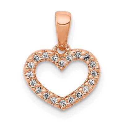 .03Ct. Diamond Heart Pendant 10k Rose Gold PM4856-003-1RA, MPN: PM4856-003-1RA,