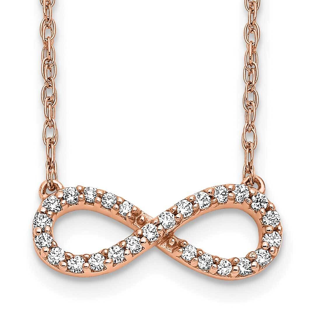 Polished Diamond Infinity Symbol 18 Inch Necklace 10k Rose Gold PM4688-016-1RA, MPN: PM4688-016-1RA,