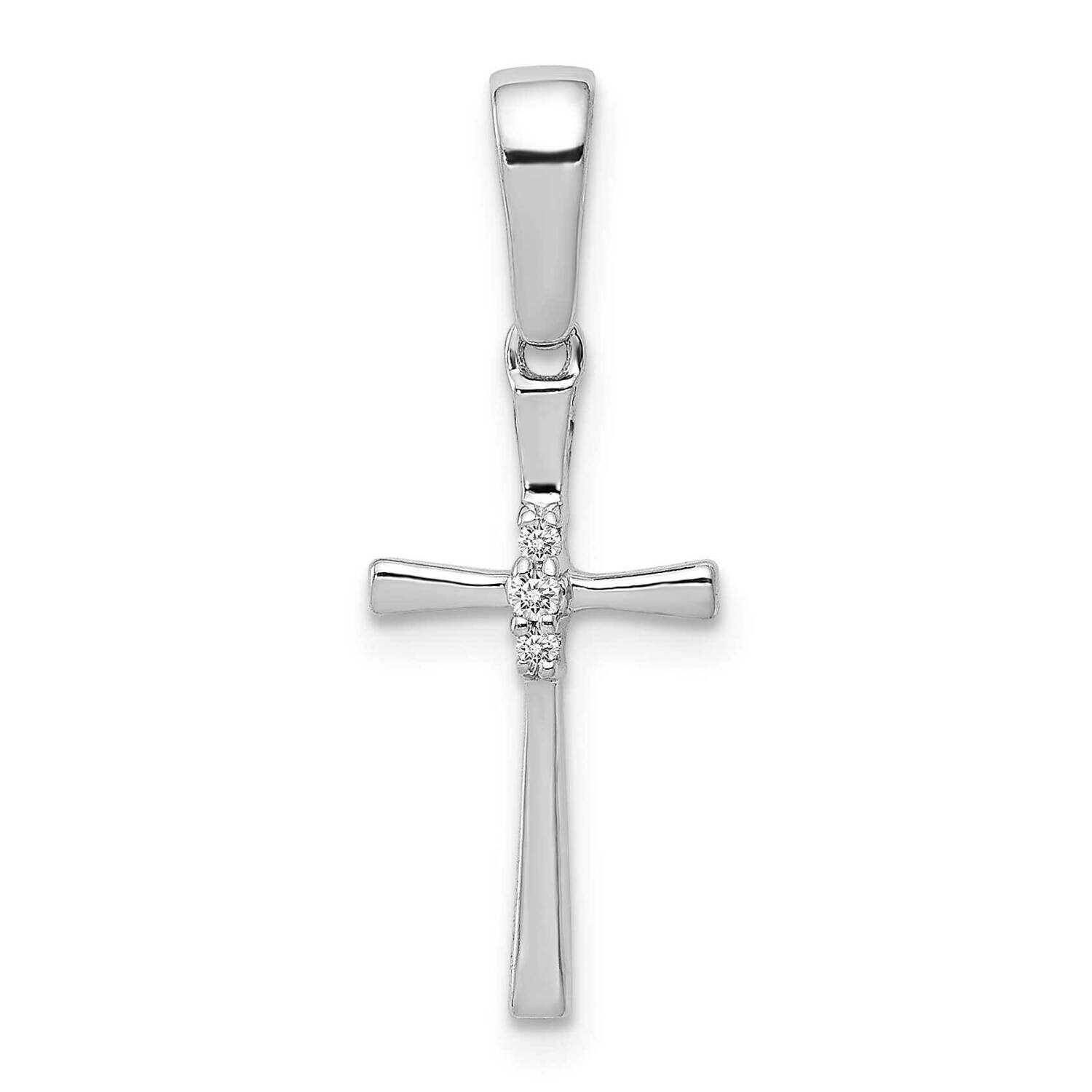 .02Ct. Diamond Cross Pendant 10k White Gold PM5007-002-1WA by Men&#39;s Jewelry and Accessories, MPN: P…