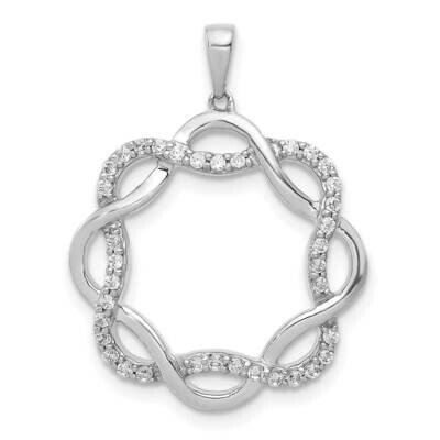 1/5Ct. Diamond Twisted Pendant 10k White Gold PM4738-020-1WA, MPN: PM4738-020-1WA,