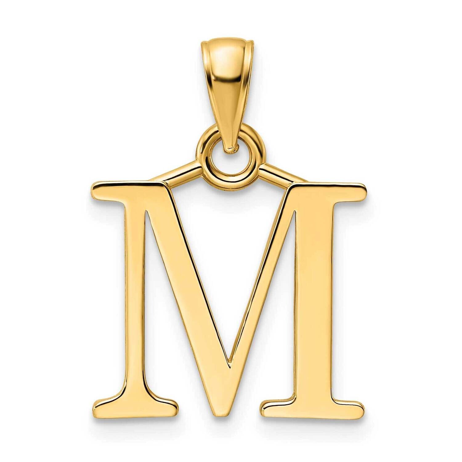 Letter M Pendant 14k Polished Gold K9810M, MPN: K9810M, 196904090633