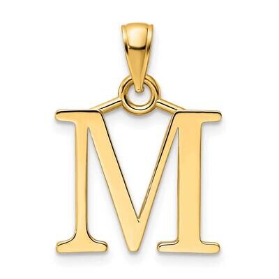 Letter M Pendant 14k Polished Gold K9810M, MPN: K9810M, 196904090633