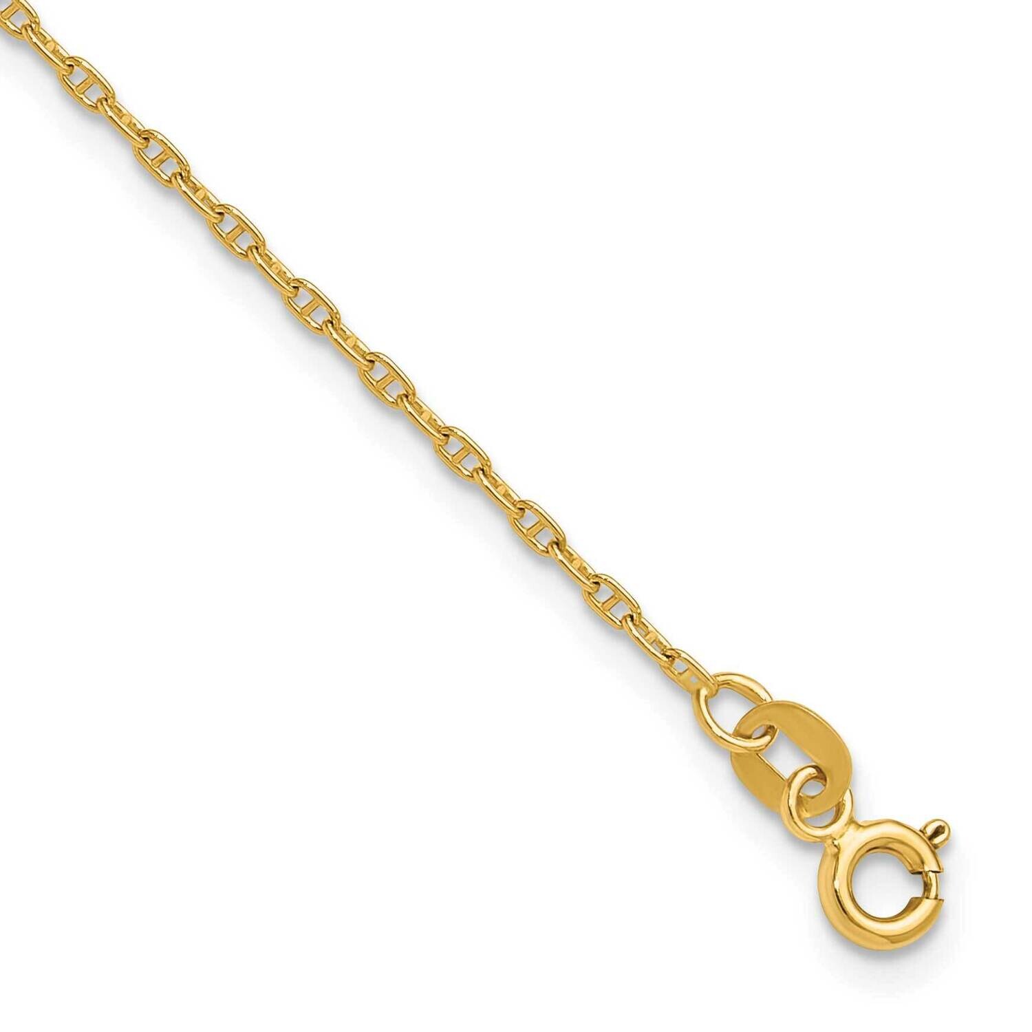 1.5mm Mariners Link Chain 9 Inch 14k Gold MA040-9, MPN: MA040-9,