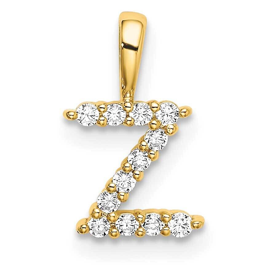 Diamond Letter Z Initial Pendant 14k Gold PM6988Z-012-YLG, MPN: PM6988Z-012-YLG, 883957888873