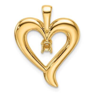 Heart Pendant Mounting 14k Gold PM4830-010-Y, MPN: PM4830-010-Y,