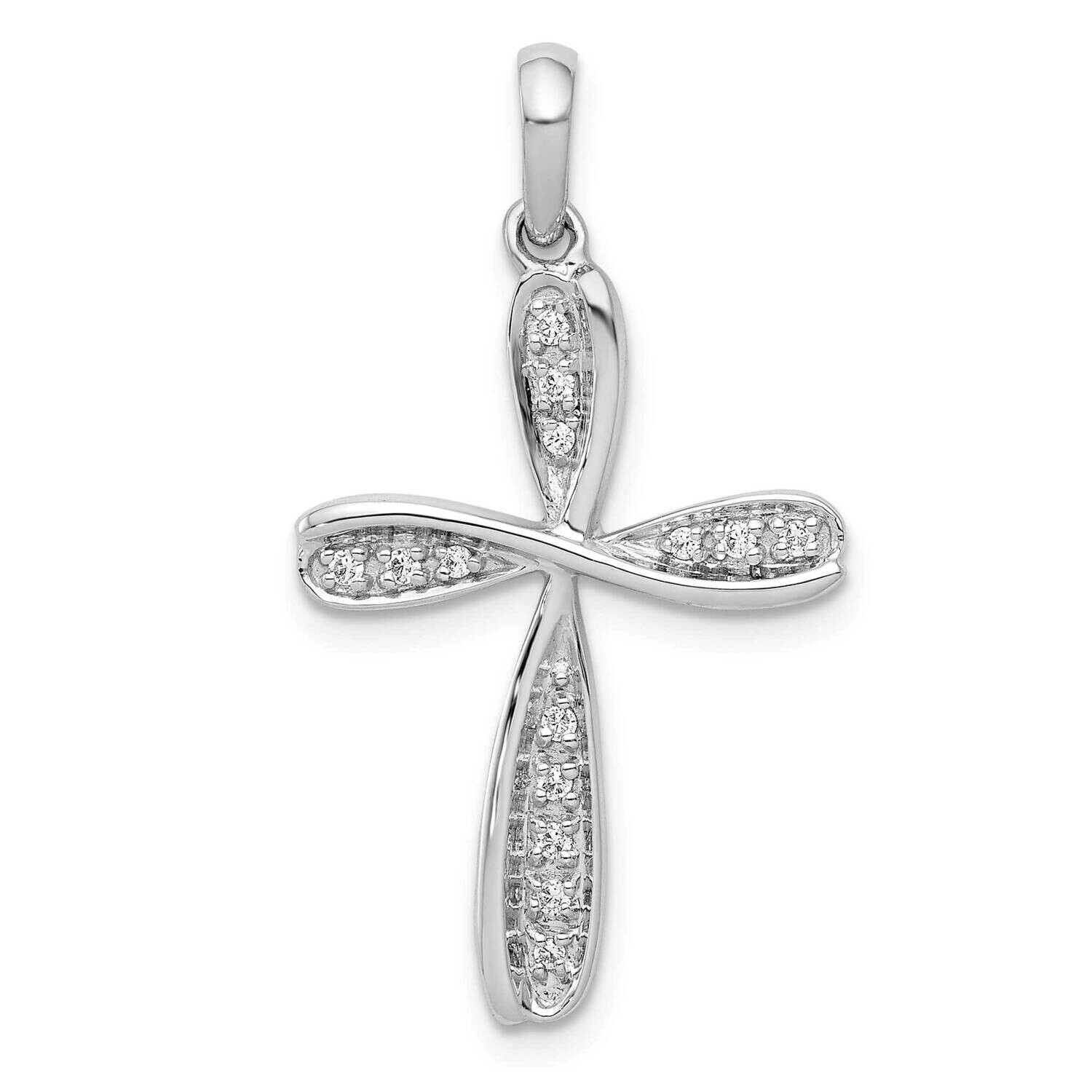 1/15Ct. Diamond Cross Pendant 10k White Gold PM5045-008-1WA by Men&#39;s Jewelry and Accessories, MPN: …