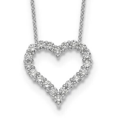 Diamond Heart 18 Inch Necklace 14k White Gold PM1001-100-WA, MPN: PM1001-100-WA, 883957664453
