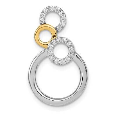 Polished Diamond Circles Chain Slide 14k Two-Tone Gold PM6906-017-WYA, MPN: PM6906-017-WYA,