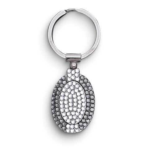 Silver-Tone Swarovski Crystal Oval Key Ring GP7863, MPN: GP7863, 788089047689