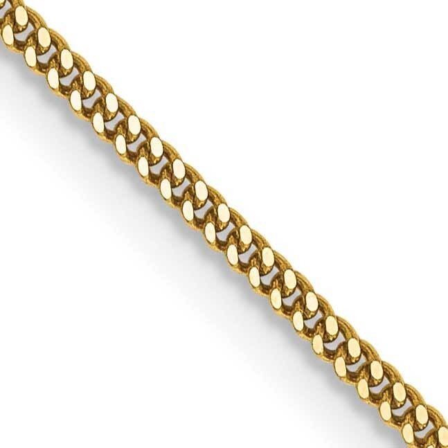 1.3mm Curb Pendant Chain 22 Inch 14k Gold PEN102-22