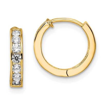 Kelly Waters Gold-Plated Channel Set Clear CZ Huggie Earrings KW243G, MPN: KW243G, 883957952239