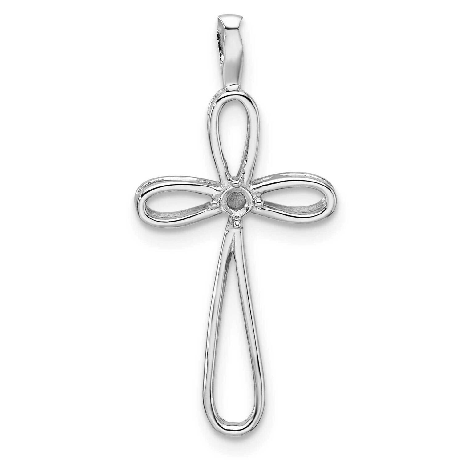 Cross Pendant Mounting 14k White Gold PM5015-005-W, MPN: PM5015-005-W,