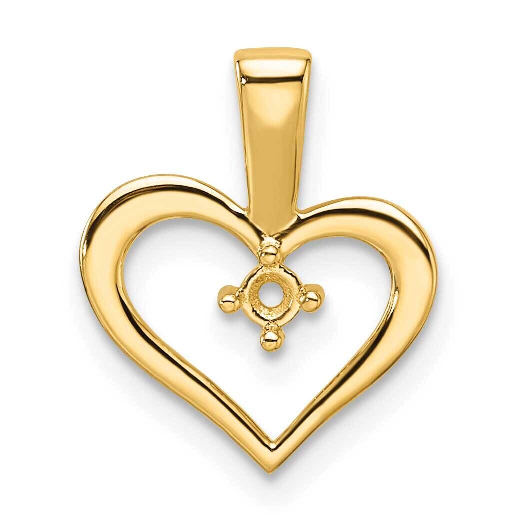 Heart Pendant .05Ct. Mounting 14k Gold PM4817-005-Y