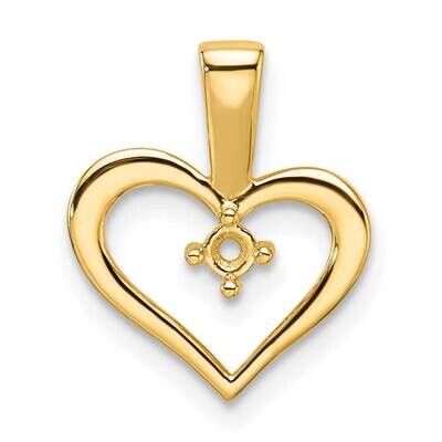 Heart Pendant .05Ct. Mounting 14k Gold PM4817-005-Y, MPN: PM4817-005-Y,