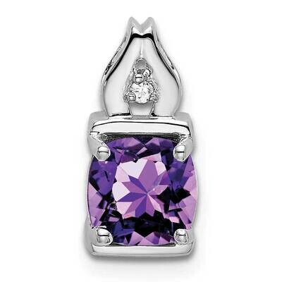 Amethyst Diamond Pendant 14k White Gold PM7054-AM-001-WA, MPN: PM7054-AM-001-WA,