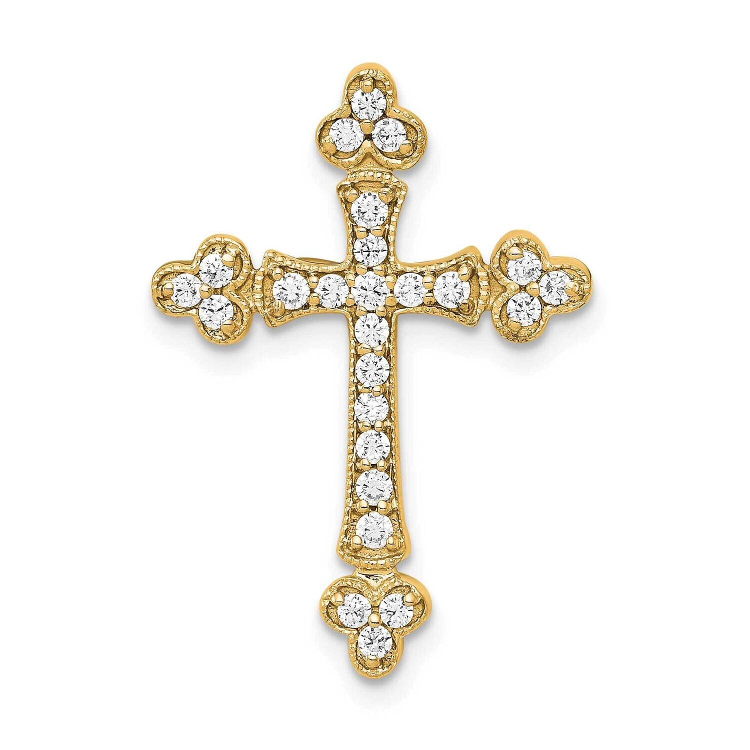 1/4Ct. Diamond Budded Cross Chain Slide 14k Gold PM5070-025-YA by Men&#39;s Jewelry and Accessories, MP…