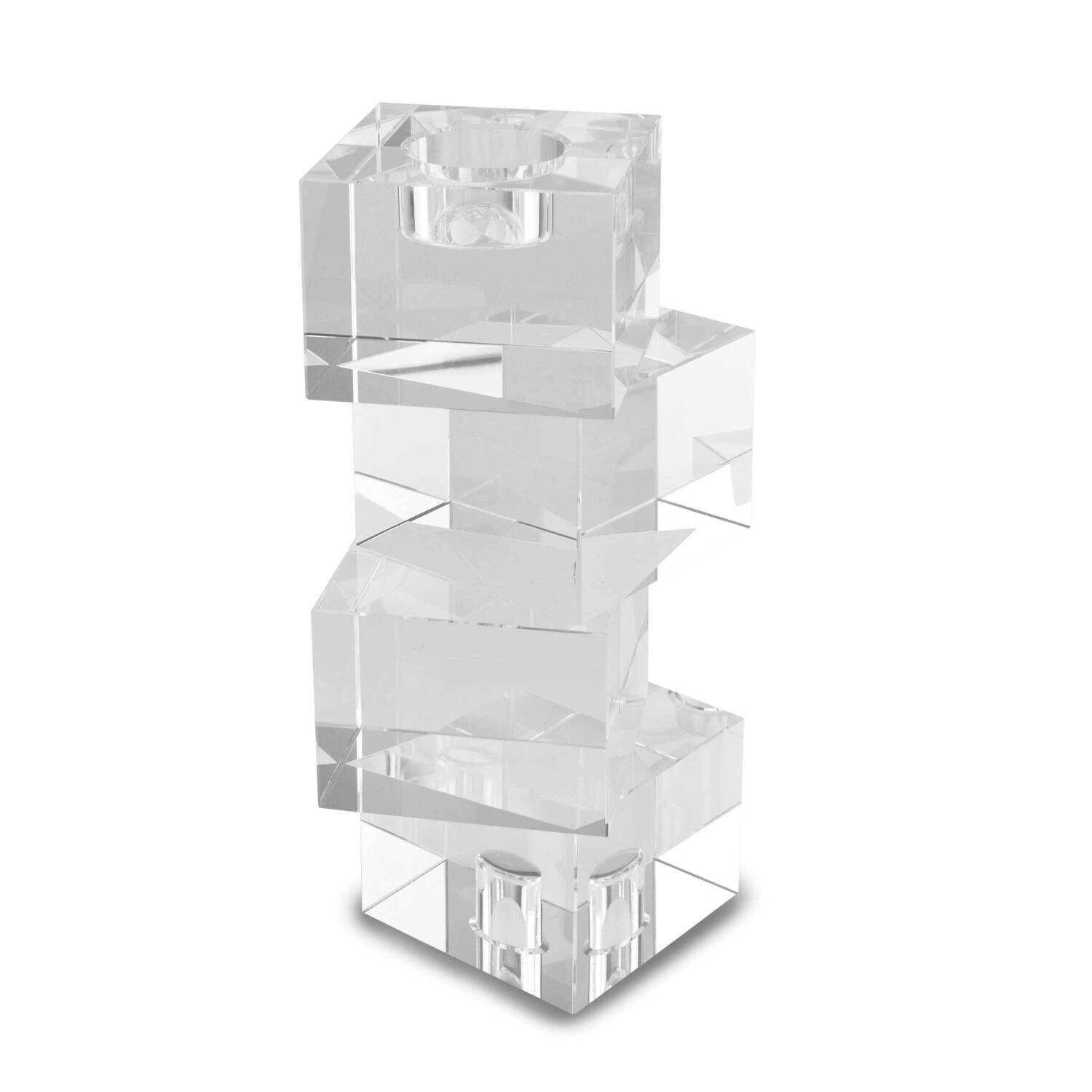 Crystal Glass Large Cube Candle Holder GM19985, MPN: GM19985,