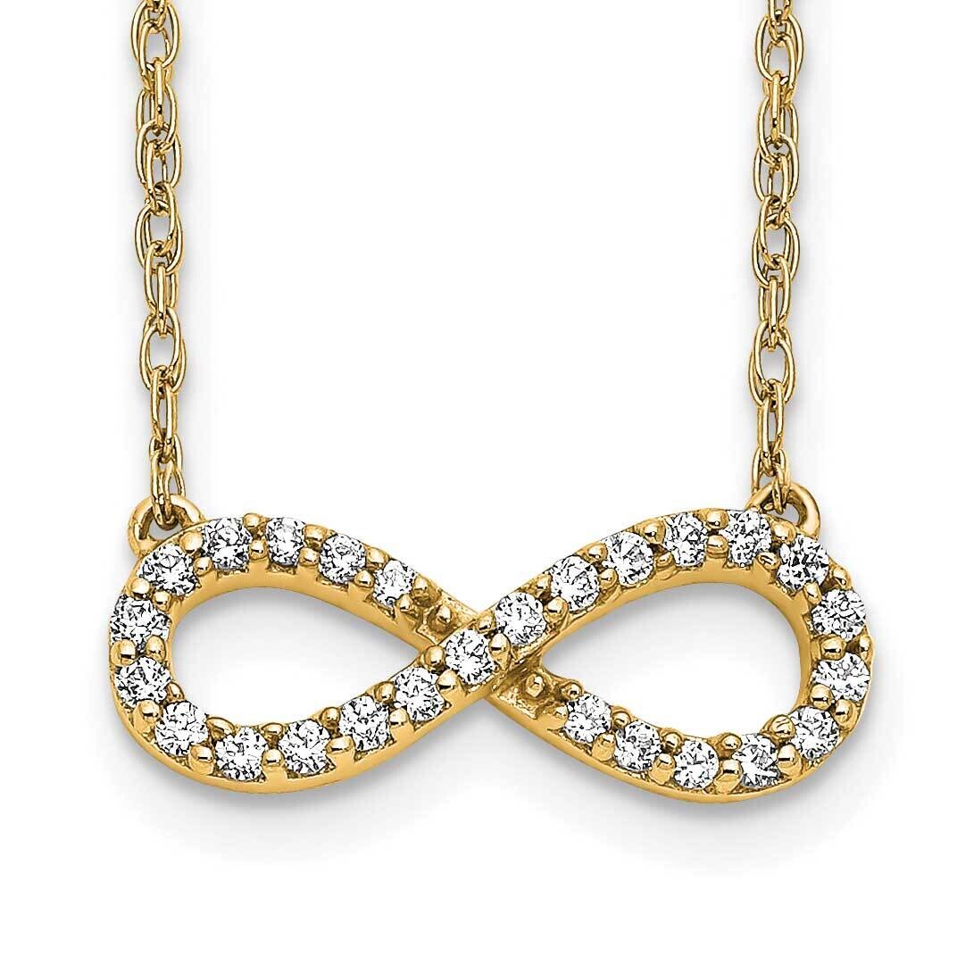 Polished Diamond Infinity Symbol Necklace 14k Gold PM4688-016-YA, MPN: PM4688-016-YA,