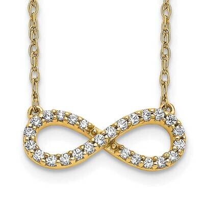 Polished Diamond Infinity Symbol Necklace 14k Gold PM4688-016-YA, MPN: PM4688-016-YA,