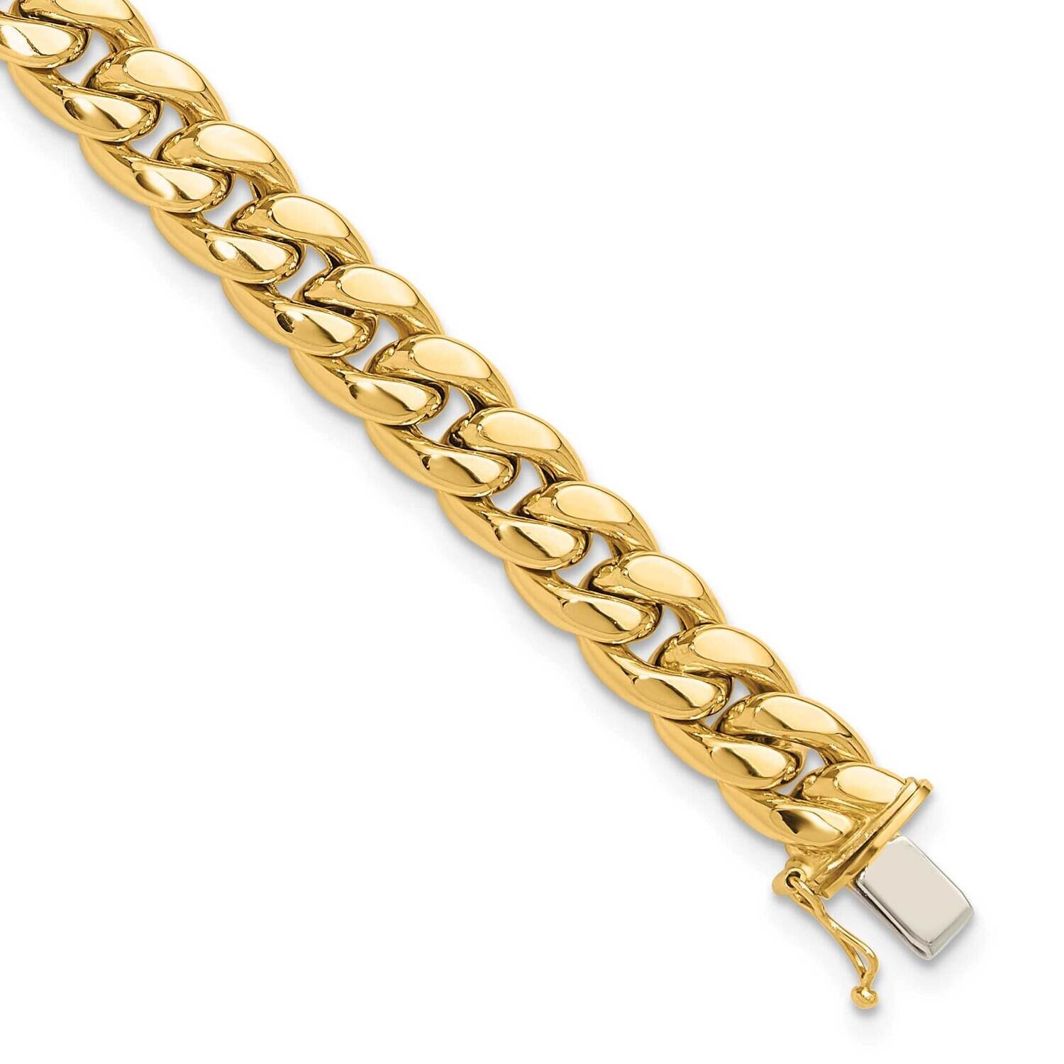 Curb Link Men's Bracelet 8.9 Inch 14k Polished Gold GB290-9