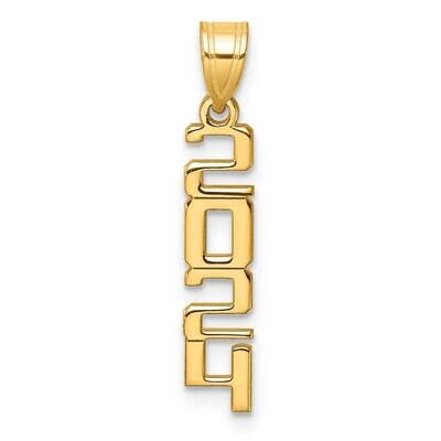 Vertical 2024 Graduation Charm 14k Polished Gold K9987 by Men&#39;s Jewelry and Accessories, MPN: K9987,